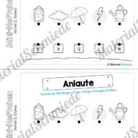 Mini-Heft: Herbst für die 1. Klasse (Anlaute - Buchstaben mit Bildern verbinden)