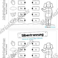 Mini-Heft: Herbst für die 1. Klasse (Silben verbinden)