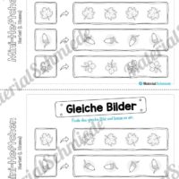 Mini-Heft: Herbst für die 1. Klasse (Gleiche Bilder)