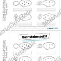 Mini-Heft: Herbst für die 1. Klasse (Buchstabensalat)