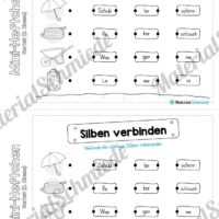 Mini-Heft: Herbst für die 2. Klasse (Silben verbinden)