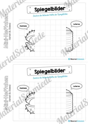 Mini-Heft: Herbst für die 3. Klasse (Spiegelbilder)