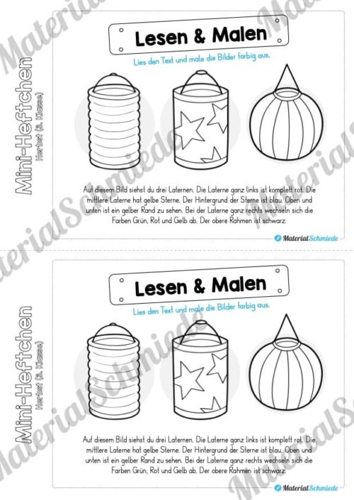 Mini-Heft: Herbst für die 3. Klasse (Lesen & Malen)