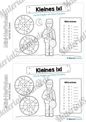 Mini-Heft: Herbst für die 3. Klasse (Kleines Einmaleins)