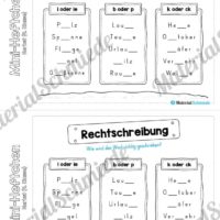 Mini-Heft: Herbst für die 4. Klasse (Rechtschreibung Schärfung)