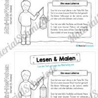 Mini-Heft: Herbst für die 4. Klasse (Lesen und Malen)