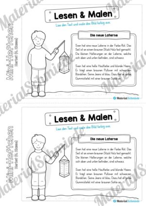 Mini-Heft: Herbst für die 4. Klasse (Lesen und Malen)