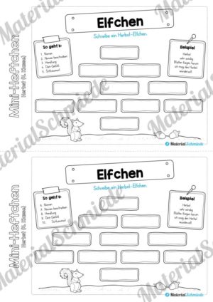 Mini-Heft: Herbst für die 4. Klasse (Elfchen)