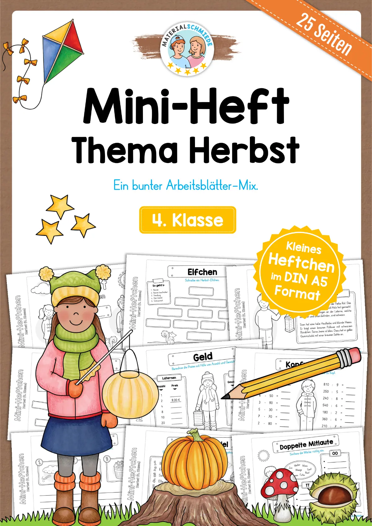 Mini-Heft: Herbst - 4. Klasse (25 Arbeitsblätter)