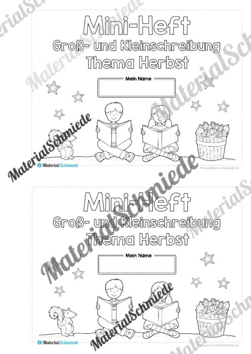 Mini-Heft: 10 Abschreibtexte zur Groß- und Kleinschreibung Thema Herbst (Vorschau 01)