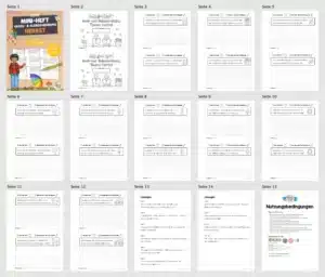 Mini-Heft: 10 Abschreibtexte zur Groß- und Kleinschreibung Thema Herbst (Überblick)