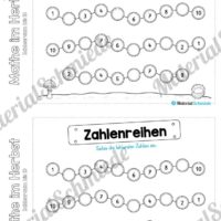 Mini-Heft: Mathe im Herbst - Zahlenraum bis 10 (Zahlenreihen)