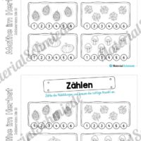 Mini-Heft: Mathe im Herbst - Zahlenraum bis 10 (Zählen und ankreuzen)