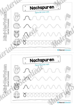 Mini-Heft: Herbst für die Vorschule (Schwungübungen)