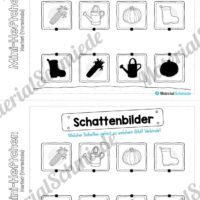Mini-Heft: Herbst für die Vorschule (Schattenbilder)