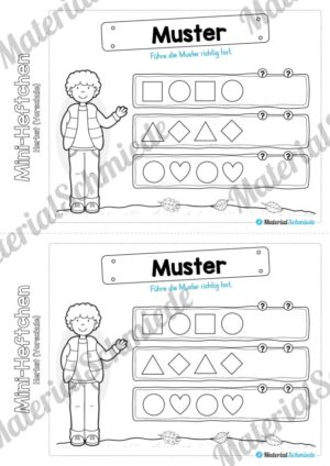 Mini-Heft: Herbst für die Vorschule (Muster fortführen)