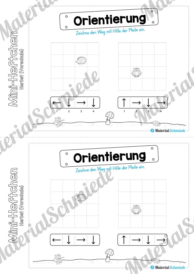 Mini-Heft: Herbst für die Vorschule (Orientierung)