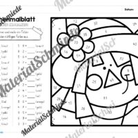 8 Rechenmalblätter zum Herbst: Kleines Einmaleins (Vorschau 01)