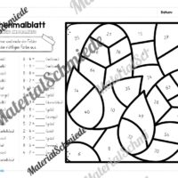 8 Rechenmalblätter zum Herbst: Kleines Einmaleins (Vorschau 02)