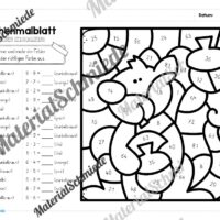 8 Rechenmalblätter zum Herbst: Kleines Einmaleins (Vorschau 04)