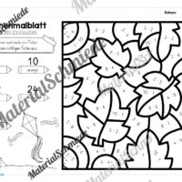 8 Rechenmalblätter zum Herbst: Kleines Einmaleins (Vorschau 06)