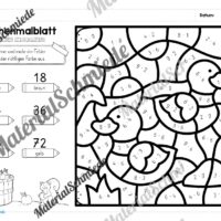 8 Rechenmalblätter zum Herbst: Kleines Einmaleins (Vorschau 08)