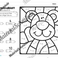 8 Rechenmalblätter zum Herbst im Zahlenraum 10 (Vorschau 02)
