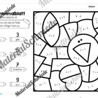 8 Rechenmalblätter zum Herbst im Zahlenraum 10 (Vorschau 06)