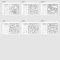 8 Rechenmalblätter Herbst: Zahlenraum 10 (Überblick)