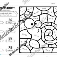 8 Rechenmalblätter zum Herbst im Zahlenraum 100 (Vorschau 01)