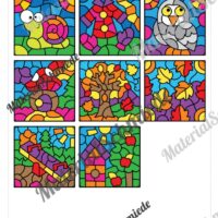 8 Rechenmalblätter zum Herbst im Zahlenraum 100 (Vorschau 09)