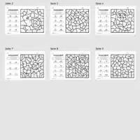 8 Rechenmalblätter Herbst: Zahlenraum 100 (Überblick)