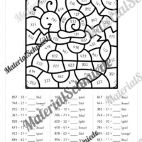 8 Rechenmalblätter Herbst: Zahlenraum 1.000 (Vorschau 04)