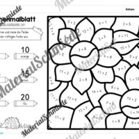 8 Rechenmalblätter zum Herbst im Zahlenraum 20 (Vorschau 01)