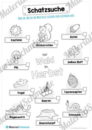 Arbeitsblatt: Schatzsuche im Herbst (Vorschau)