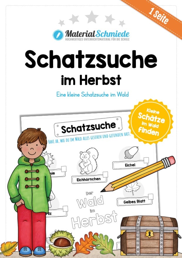 Arbeitsblatt: Schatzsuche im Herbst