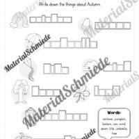 Workbook Herbst/Autumn auf Englisch (Arbeitsblatt 05)