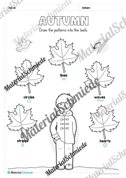 Workbook Herbst/Autumn auf Englisch (Arbeitsblatt 15)