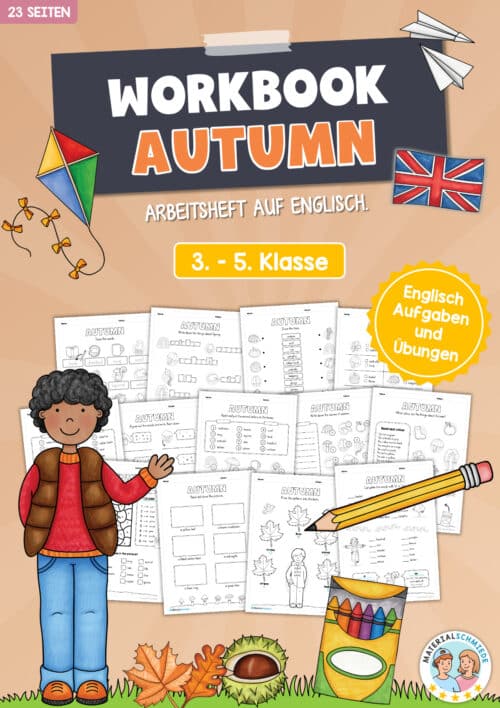 Workbook Herbst/Autumn auf Englisch (23 Arbeitsblätter)