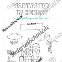 Arbeitsheft Wortarten - Thema Herbst (Arbeitsblatt 01)