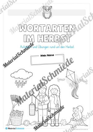 Arbeitsheft Wortarten – Thema Herbst (Arbeitsblatt 01)