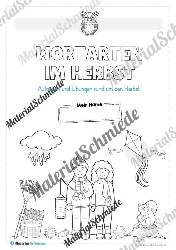 Arbeitsheft Wortarten – Thema Herbst (Arbeitsblatt 01)