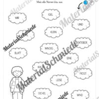 Arbeitsheft Wortarten - Thema Herbst (Arbeitsblatt 02)