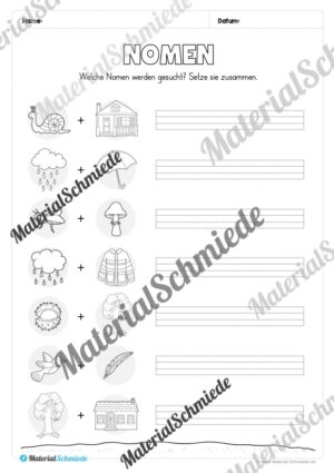 Arbeitsheft Wortarten – Thema Herbst (Arbeitsblatt 05)