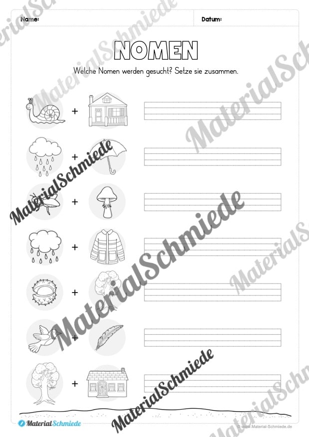Arbeitsheft Wortarten – Thema Herbst (Arbeitsblatt 05)