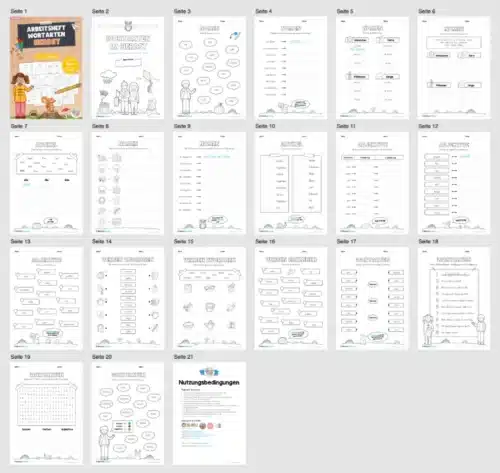 Arbeitsheft Wortarten - Thema Herbst (Überblick)