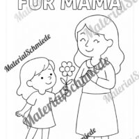 Ausmalbilder zum Muttertag (Arbeitsblatt 01)