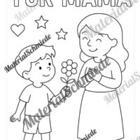 Ausmalbilder zum Muttertag (Arbeitsblatt 02)