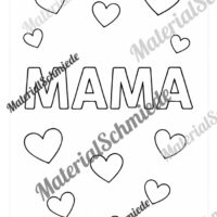 Ausmalbilder zum Muttertag (Arbeitsblatt 04)