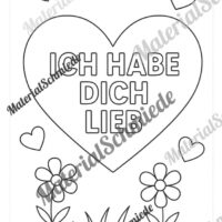 Ausmalbilder zum Muttertag (Arbeitsblatt 06)